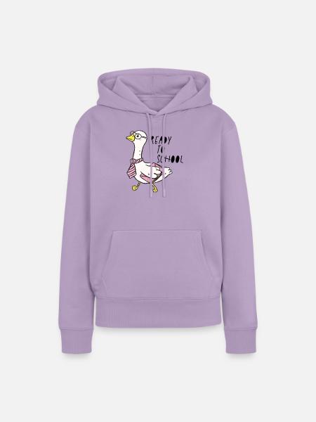ready to school - Frauen Premium Bio Hoodie - Lavendel