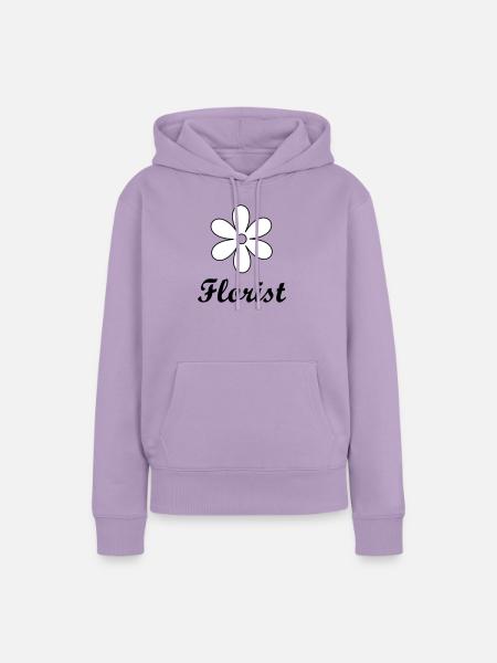 Artisan-Floristen-Logo mit elegantem Blumenlogo - Frauen Premium Bio Hoodie - Lavendel