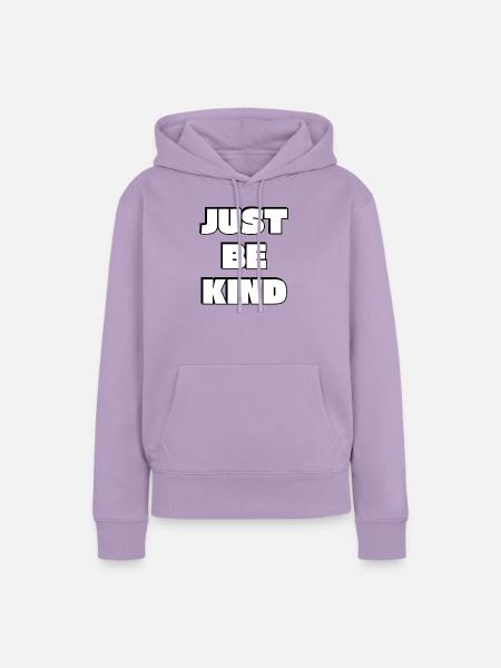 Sei einfach freundlich - Frauen Premium Bio Hoodie - Lavendel
