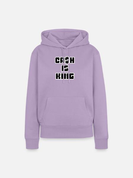 Geld ist König - Frauen Premium Bio Hoodie - Lavendel