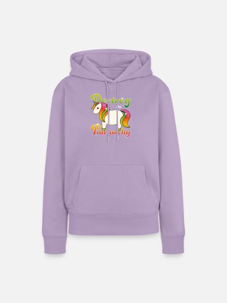 Destroy the Patriarchy - Frauen Premium Bio Hoodie - Lavendel