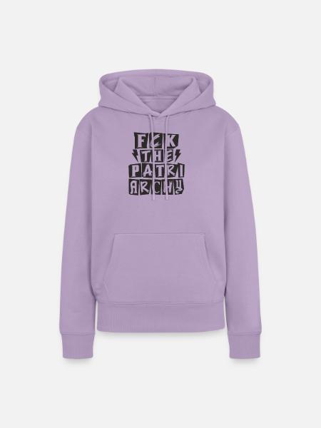 Fck The Patriarchy Feministisches Statement - Frauen Premium Bio Hoodie - Lavendel
