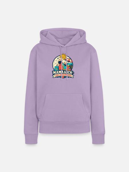 Mama & Ich Urlaubsmodus - Frauen Premium Bio Hoodie - Lavendel
