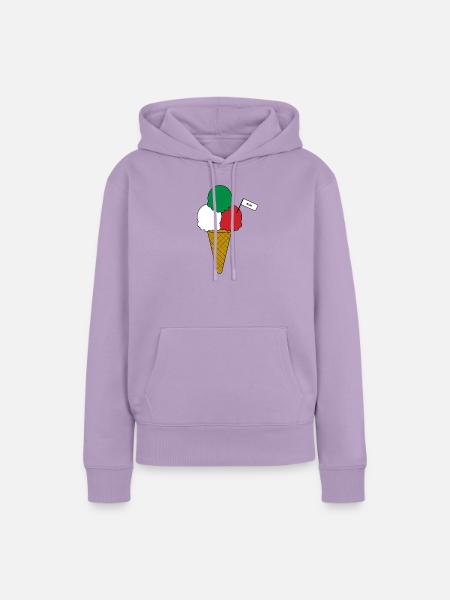 Italy Flag Eiscreme cream - Frauen Premium Bio Hoodie - Lavendel