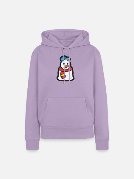 Schneemann - Frohe Weihnachten - Frauen Premium Bio Hoodie - Lavendel