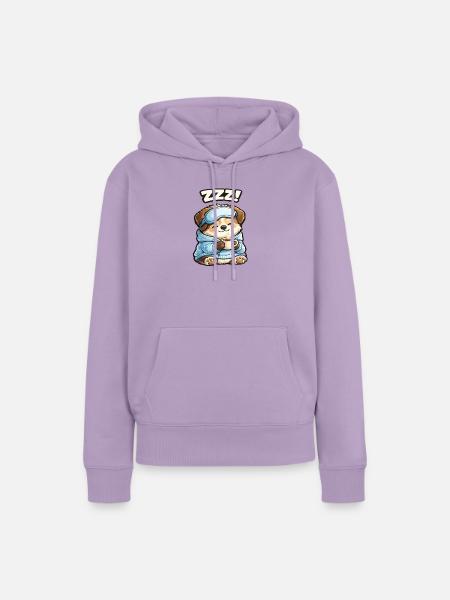 Pfotenschläfer im Pyjama - Frauen Premium Bio Hoodie - Lavendel