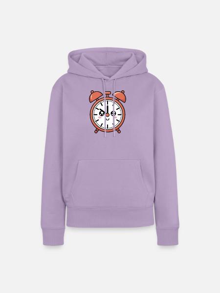 Wecker - Frauen Premium Bio Hoodie - Lavendel