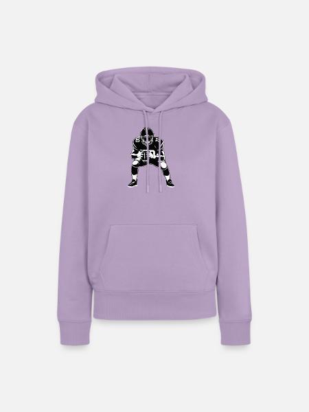Monochrome Gridiron-Haltung - Frauen Premium Bio Hoodie - Lavendel