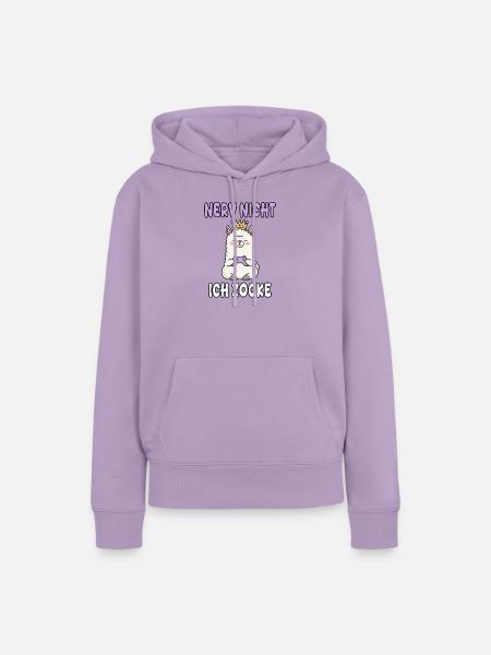 llama gaming - Frauen Premium Bio Hoodie - Lavendel
