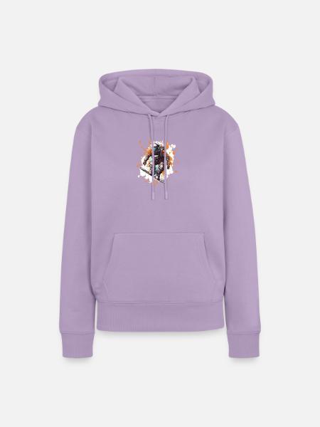 Astronaut Snowboard - Frauen Premium Bio Hoodie - Lavendel