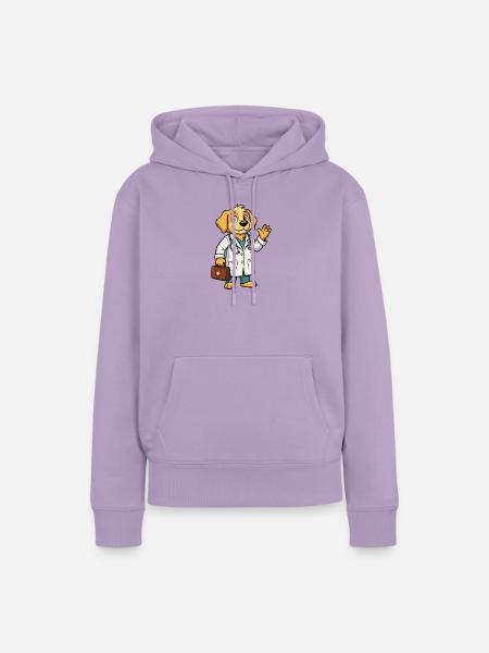 Tierarzt Hund Cartoon - Frauen Premium Bio Hoodie - Lavendel