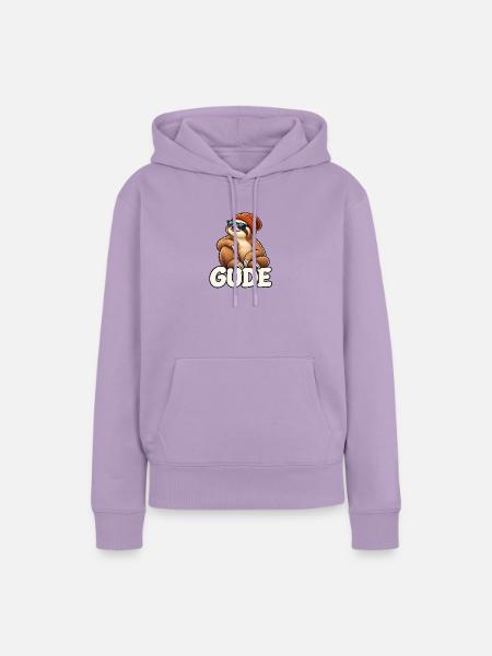 Chilliges Faultier mit Mütze - Frauen Premium Bio Hoodie - Lavendel