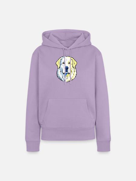 Pyrenäenberghund - Frauen Premium Bio Hoodie - Lavendel