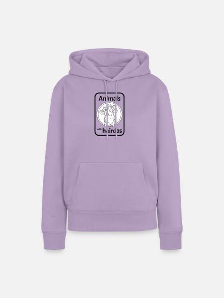 Papagei mit Frisur - Frauen Premium Bio Hoodie - Lavendel