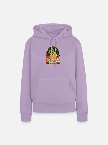 Pasta ist meine Liebessprache - Frauen Premium Bio Hoodie - Lavendel