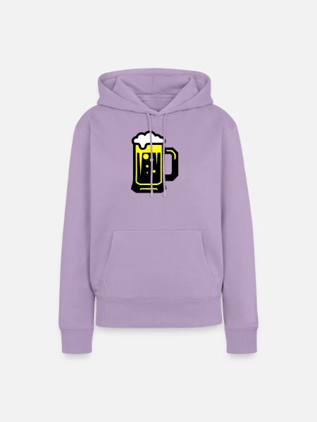 Bier Bierglas Symbol - Frauen Premium Bio Hoodie - Lavendel