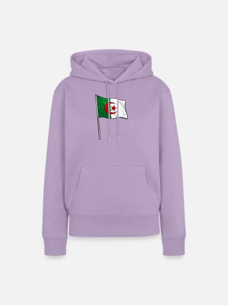 Algerische Flagge - Frauen Premium Bio Hoodie - Lavendel