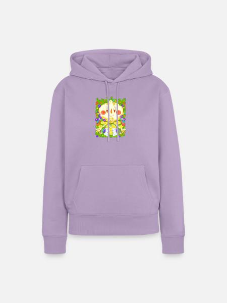 Blummenbeet - Frauen Premium Bio Hoodie - Lavendel