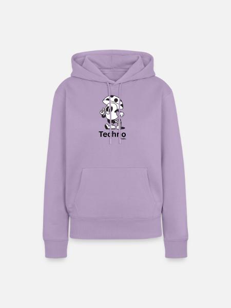 Pilz-Panache-Cartoon-Maskottchen - Frauen Premium Bio Hoodie - Lavendel
