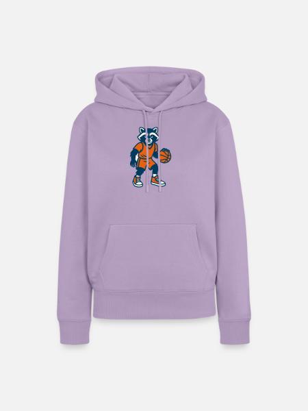 Basketball Waschbär - Frauen Premium Bio Hoodie - Lavendel
