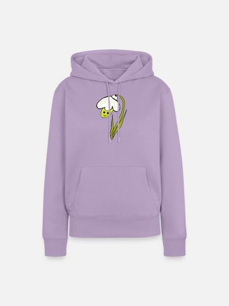 Frühling Blume Schneeglöckchen - Frauen Premium Bio Hoodie - Lavendel