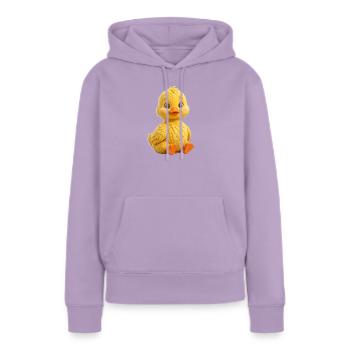 Sonneniger Entlein-Plüsch-Charme - Frauen Premium Bio Hoodie - Lavendel - Vorne - AI Model Female 172 light (172cm)