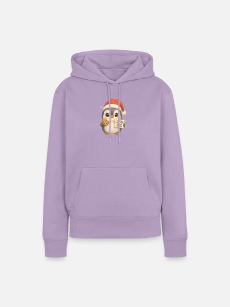 Pinguin Lebkuchen - Frauen Premium Bio Hoodie - Lavendel