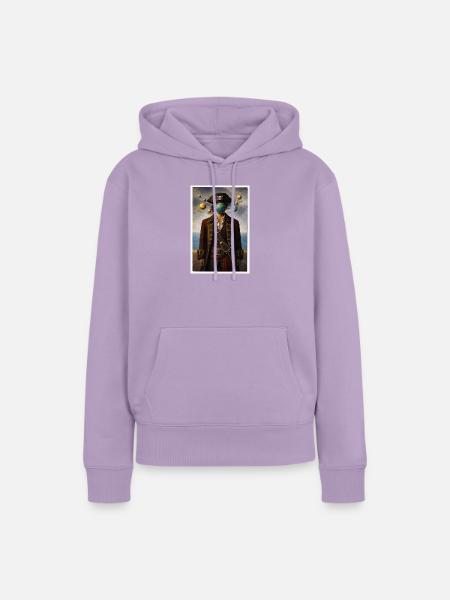 Kosmisches Piratenporträt - Frauen Premium Bio Hoodie - Lavendel