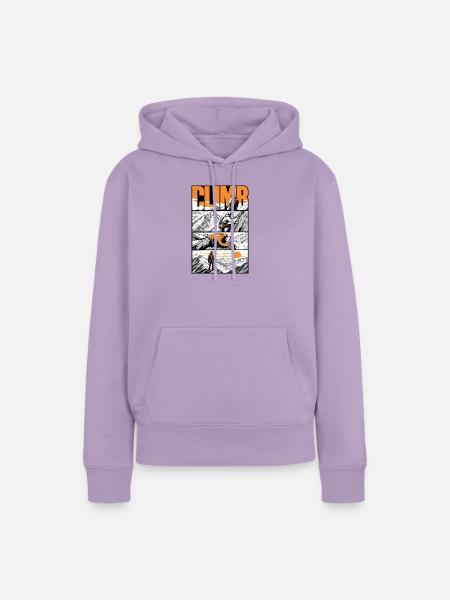 Summit Mountain Climber - Frauen Premium Bio Hoodie - Lavendel