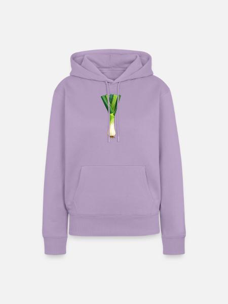 Lauch / Porree - Frauen Premium Bio Hoodie - Lavendel