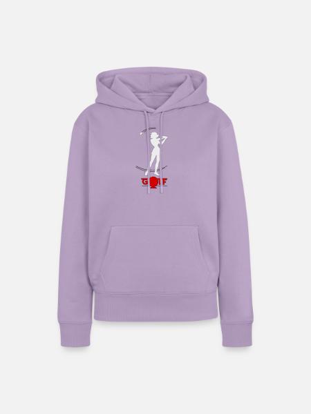 Retro-Golfer - Frauen Premium Bio Hoodie - Lavendel