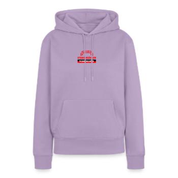Nordkurve Stadiongänger I Fußball Fan - Frauen Premium Bio Hoodie - Lavendel - Vorne - AI Model Female 172 light (172cm)