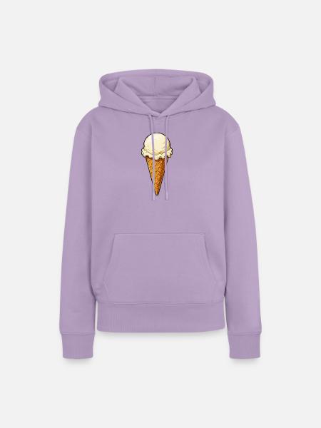 Vanille Eis Kugel - Frauen Premium Bio Hoodie - Lavendel