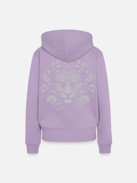 Baumgesicht Ornament - Frauen Premium Bio Hoodie - Lavendel