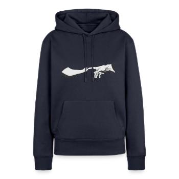 Gott, ein Hund und Michelangelo - Frauen Premium Bio Hoodie - Navy - Vorne - Julia (174cm)