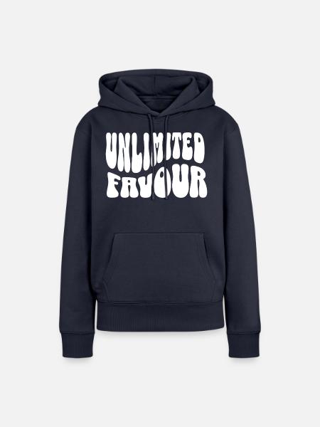 Unbegrenzte Gunst. - Frauen Premium Bio Hoodie - Navy
