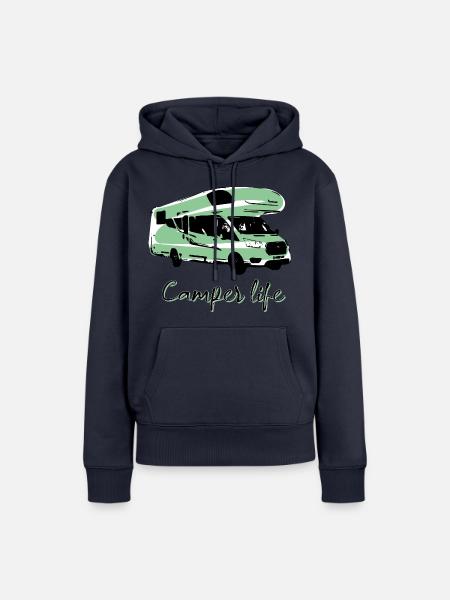 Camper life - Frauen Premium Bio Hoodie - Navy
