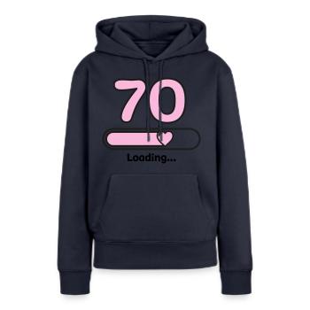 70 years birthday - Women’s Premium Organic Hoodie - navy - Front - Julia (174cm)