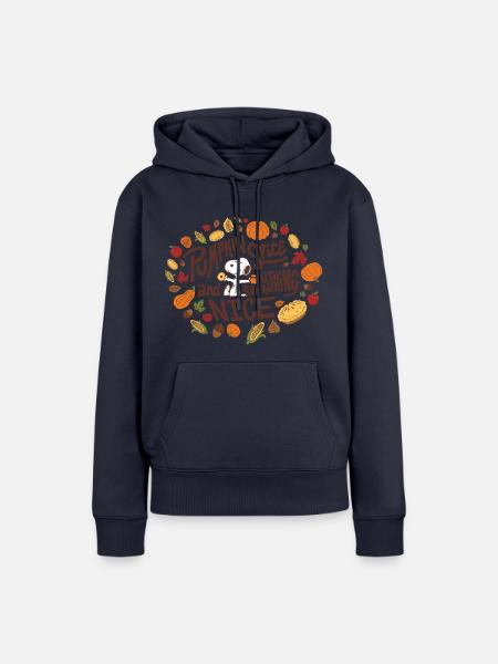 Peanuts Design Herbst Mit Spruch Und Snoopy - Frauen Premium Bio Hoodie - Navy