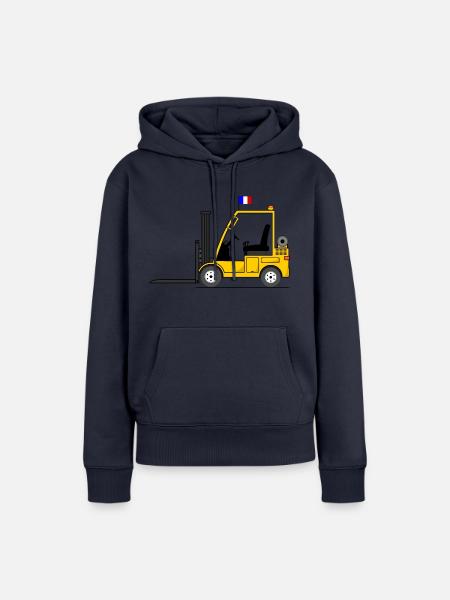 Stapler Frankreich Flagge - Frauen Premium Bio Hoodie - Navy