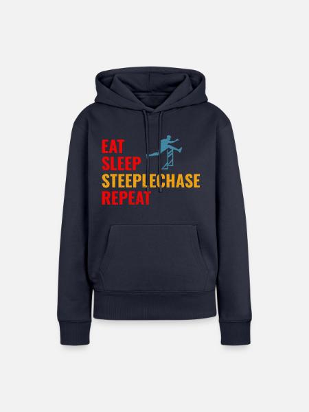Hindernislauf Hindernislauf Leichtathletik - Frauen Premium Bio Hoodie - Navy