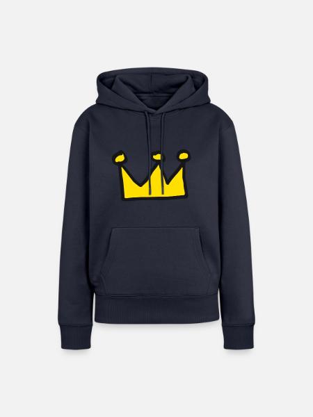 Krone - Frauen Premium Bio Hoodie - Navy