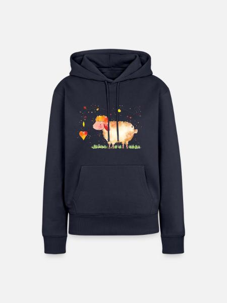 Schäfchen - Frauen Premium Bio Hoodie - Navy