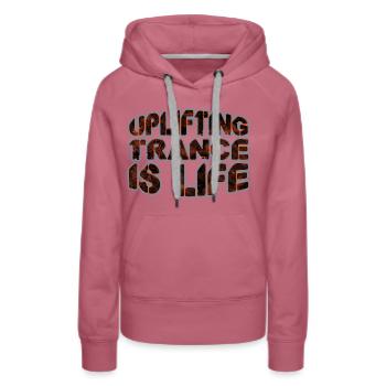 Erhebende Trance ist Leben - Frauen Premium Bio Hoodie - Malve - Vorne - Isabella (175cm)