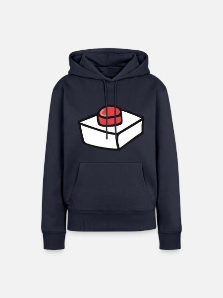 Knopf - Frauen Premium Bio Hoodie - Navy