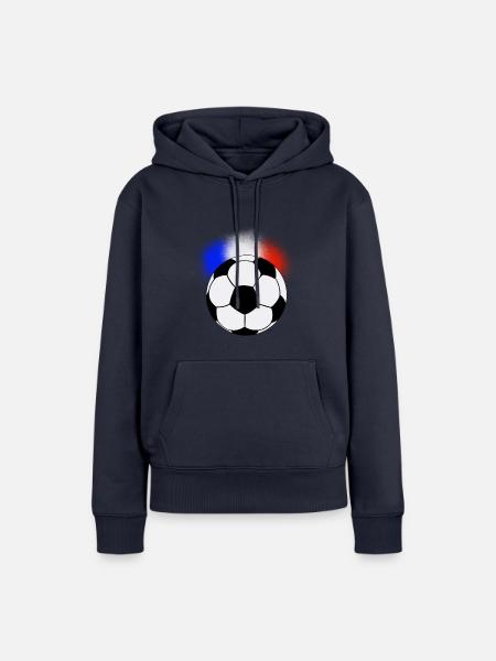 Frankreich Fußball - Frauen Premium Bio Hoodie - Navy