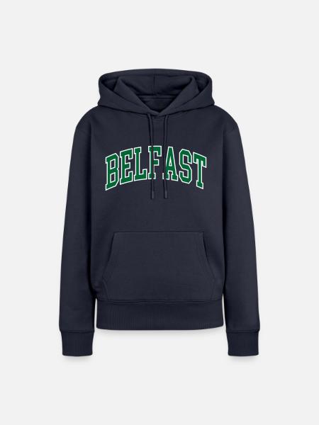 Belfast - Frauen Premium Bio Hoodie - Navy
