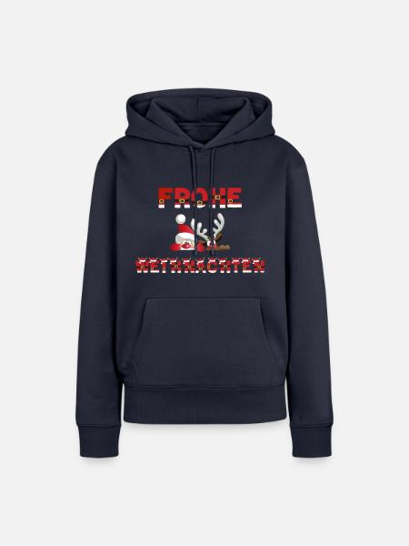 Frohe Weihnachten - Frauen Premium Bio Hoodie - Navy