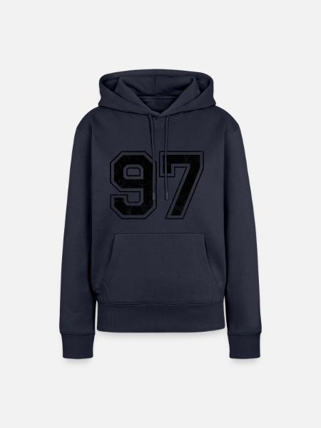 Anzahl 97 - Frauen Premium Bio Hoodie - Navy