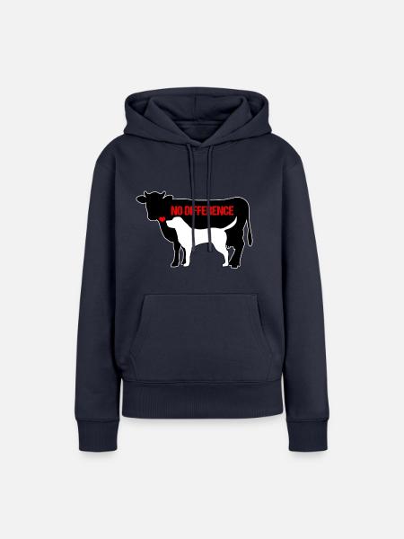 No Difference Hund Kuh Tiere Vegan Tierschutz - Frauen Premium Bio Hoodie - Navy